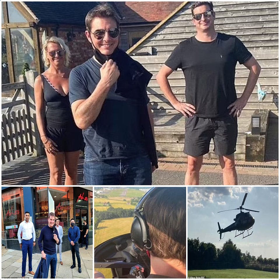 Cover Image for Tom Cruise surprises a family in Warwickshire with a free ride in his helicopter… after landing in their garden